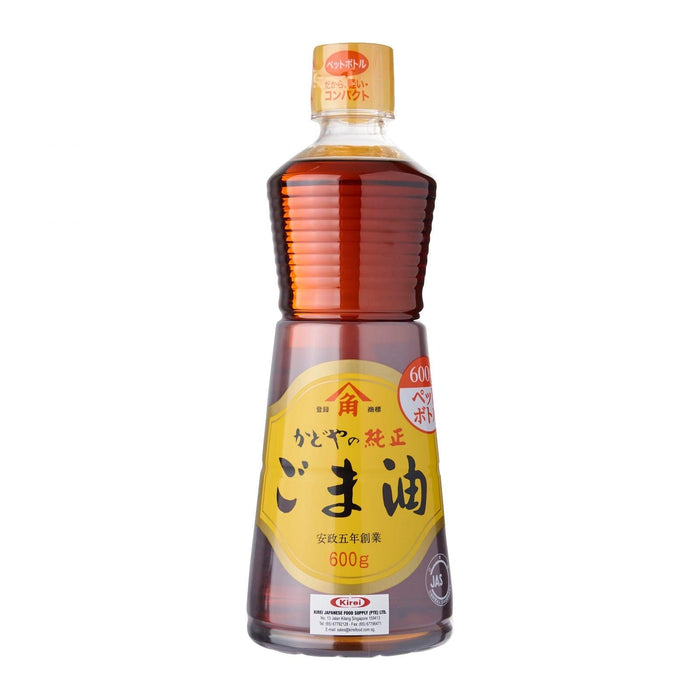 Kadoya Goma Abura Japanese Roasted Sesame Oil 600ml Large Use Bottle japanmart.sg 