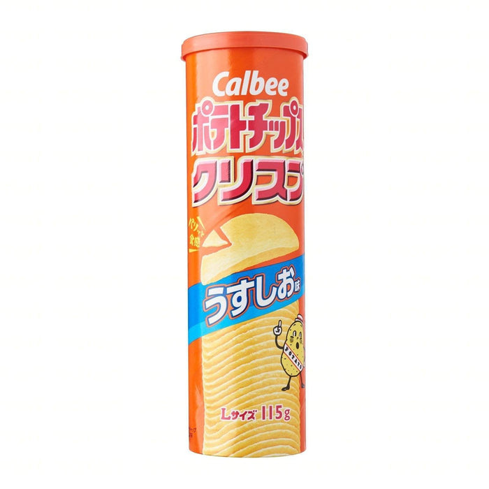 カルビージャパンポテトチップス(塩)スタンディングチューブ Calbee Japan Potato Chips (Salt) Standing Tube 115g japanmart.sg 
