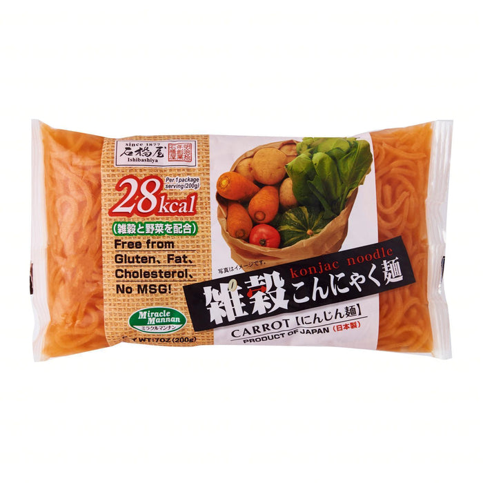 こんにゃくパスタ「にんじん」 Konnyaku Pasta Shirataki Noodle Nijin (Carrot) 200g japanmart.sg 