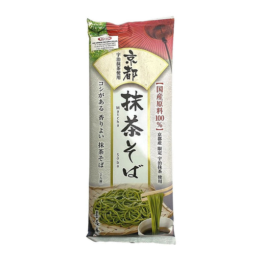Kyoto Matcha Soba Japanese Limited Premium Green Tea Noodles 180g Pack Honeydaes - Japan Foods Grocery Online 