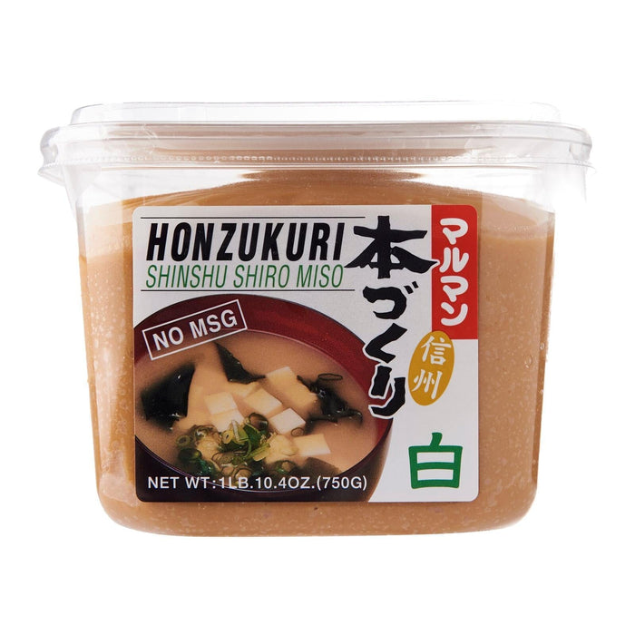 Maruman MSG Free Honzukuri Shiro Miso Paste 750g Tub