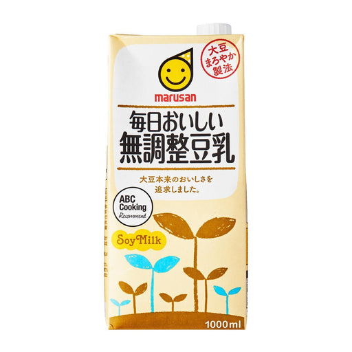 毎日おいしい無調整豆乳 Marusan Everyday Delicious! Pure Unsweetened Soyabean Milk 1000ml japanmart.sg 