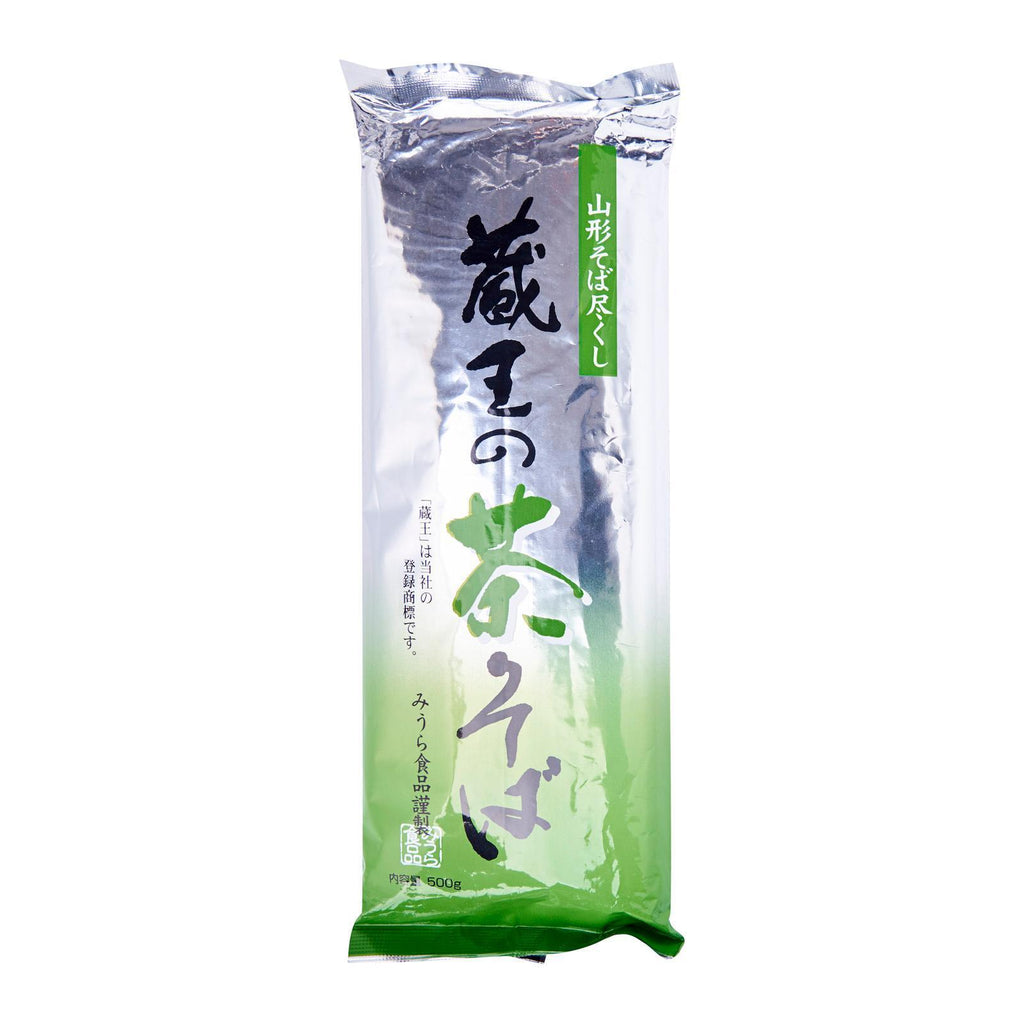 蔵王の茶そば　500g　Miura　Tea　Grocery　Noodle　Honeydaes　Buckwheat　Japanese　Foods　Soba　—　Japan　Online