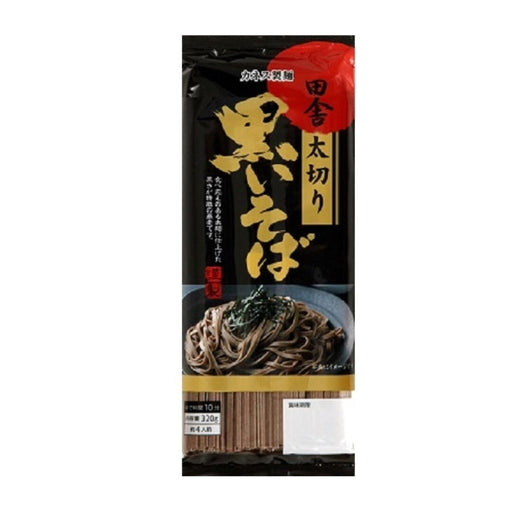 Premium Inaka Kuroi Soba Thick Cut Black Japanese Noodle 320g Pack japanmart.sg 