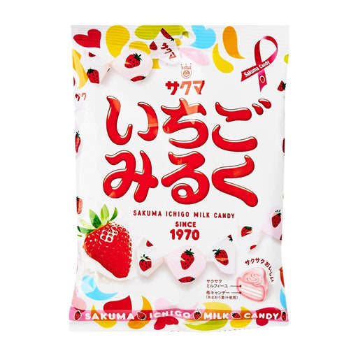 Sakuma Ichigo Japanese Strawberry Milk Candy 100g japanmart.sg 