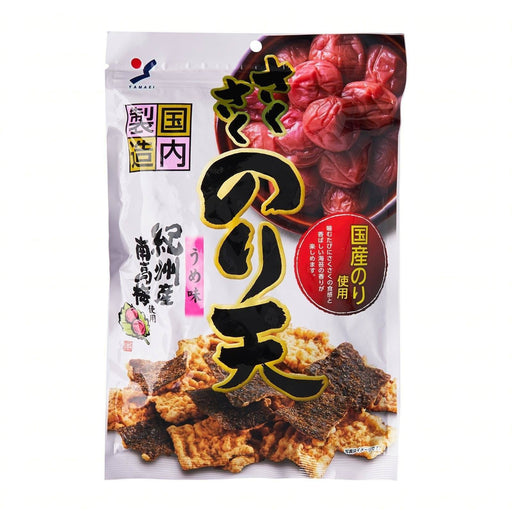 さくさくのり天 うめ味 Yamaei Saku Japanese Seaweed Tempura Snack -Ume Plum Flavor 80g japanmart.sg 