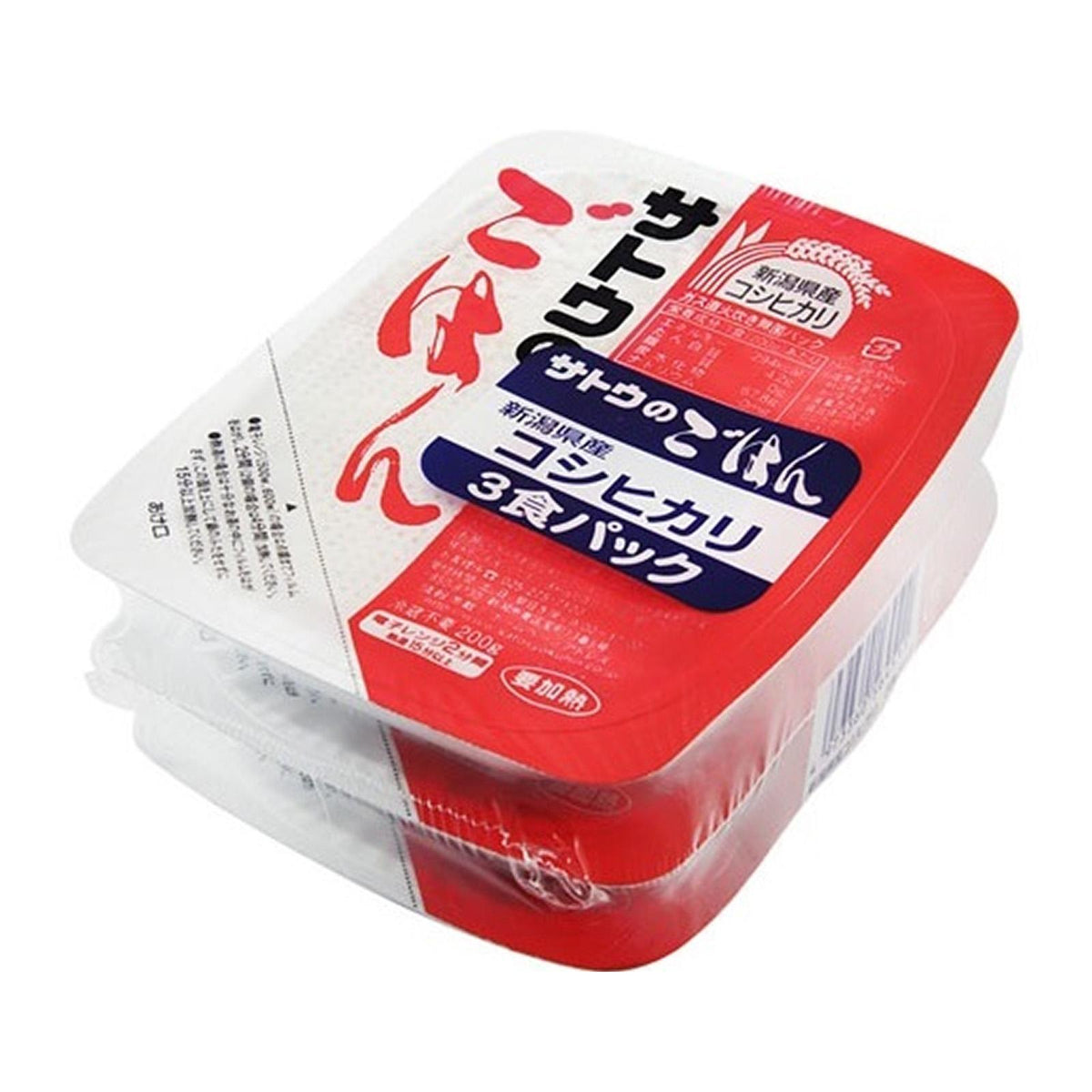 サトウ　200g)　Gohan　Foods　Honeydaes　X　(3Pcs　—　Koshi　ごはんコシヒカリ　Rice　600g　Sato　Japan　Grocery　Hikari　pack　Online