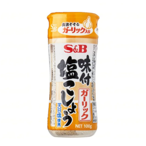 S&B Ajitsuke Shio Kosho Ninniku Garlic Salt Seasoning 100g Honeydaes - Japan Foods Grocery Online 