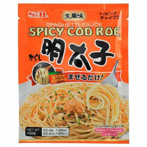 S&B Japan Spaghetti Pasta Sauce Mentaiko Spicy Cod Roe 52.4g Honeydaes - Japan Foods Grocery Online 