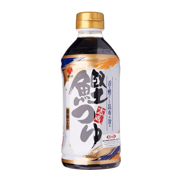 盛田 鰹つゆ Morita Katsuo Tsuyu Japanese Bonito Stock Soup Concentrate 500ml Easy Bottle Honeydaes - Japan Foods Grocery Online 
