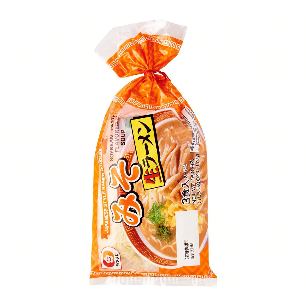 冷凍しょうゆ 生ラーメン Shimadaya Frozen Miso Ramen Noodles With