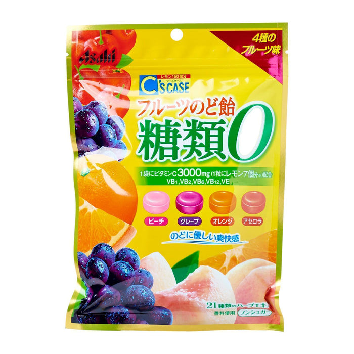 【軽】シーズケース フルーツのど飴 糖類０Asahi C's Case Fruit Candy 84g japanmart.sg 