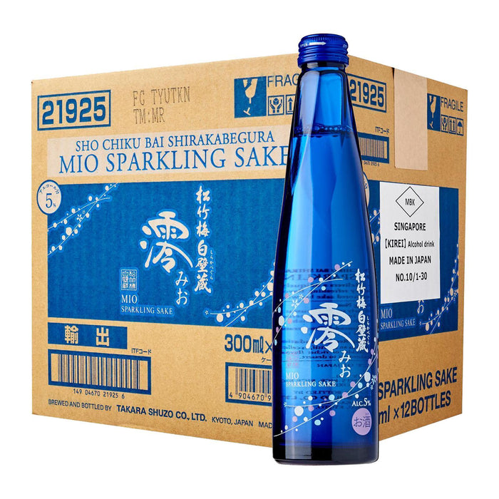 Takara Mio Sparkling Sake Party Box (Case X 12 Btl X 300 ML) - Kirei Honeydaes - Japan Foods Grocery Online 