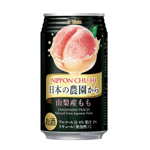 Takara Nihon No Nouen Kara Japan Peach Flavoured Alcoholic Can Chu Hai 350ML 4% japanmart.sg 
