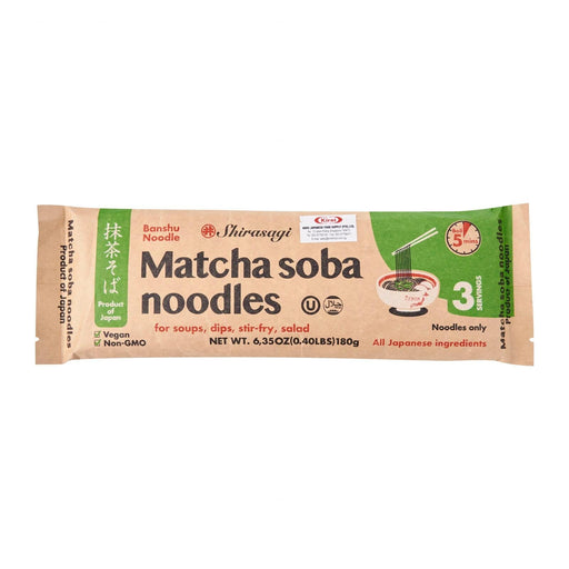 Toa Shirasagi Japanese Matcha Green Tea Soba Noodles Pack 180g Food, Beverages & Tobacco Honeydaes - Japan Foods Grocery Online 