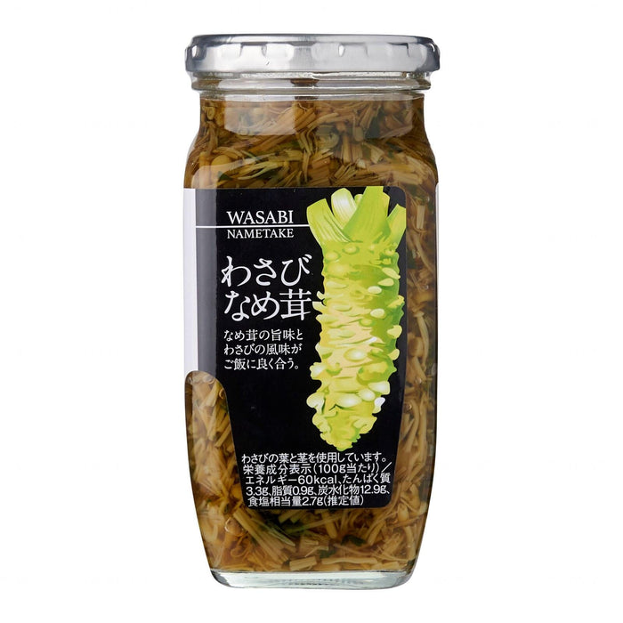 Wasabi Nametake Japanese Delicious Seasoned Mushrooms Pickles 370g Glass Bottle Food, Beverages & Tobacco Honeydaes - Japan Foods Grocery Online 