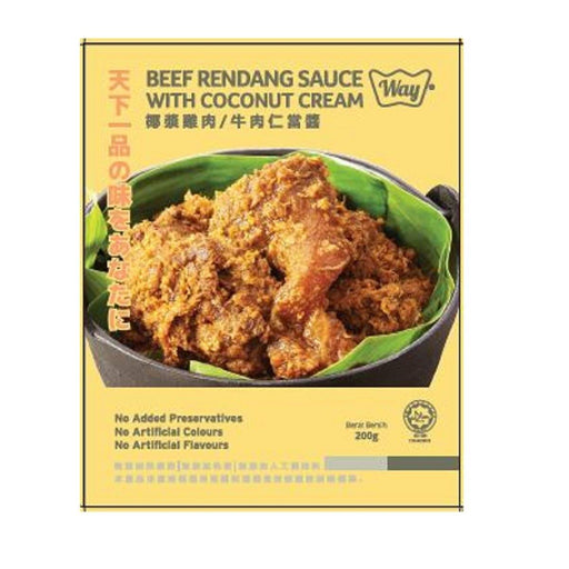 Way Premium Foods Asian Sauce and Soup Selections BEEF RENDANG SAUCE WITH COCONUT CREAM (MSG-Free) 200G japanmart.sg 