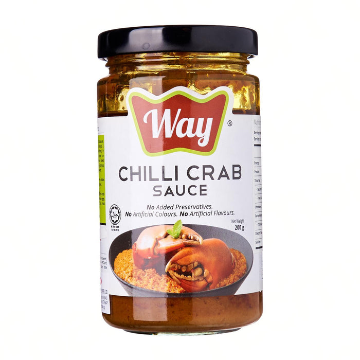 Way Premium Foods Chilli Crab Sauce No-MSG (Glass Bottle) 200G japanmart.sg 