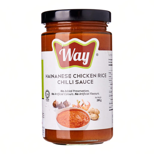 Way Premium Foods Hainanese Chicken Rice Chilli Sauce No-MSG (Glass Bottle) 200G japanmart.sg 