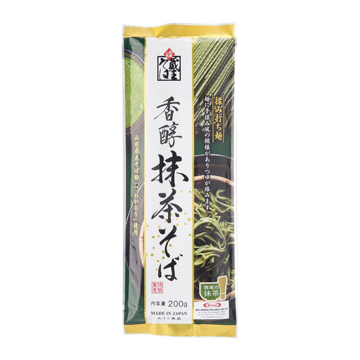 香醇抹茶そば Yamagata ZAO Kaoru Matcha Soba 200g Japanese Green Tea Noodle Honeydaes - Japan Foods Grocery Online 