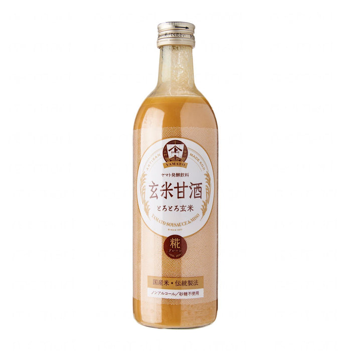 Yamato Genmai Brown Rice Amazake Non Alcholic Healthy Beverage 490ml Honeydaes - Japan Foods Grocery Online 