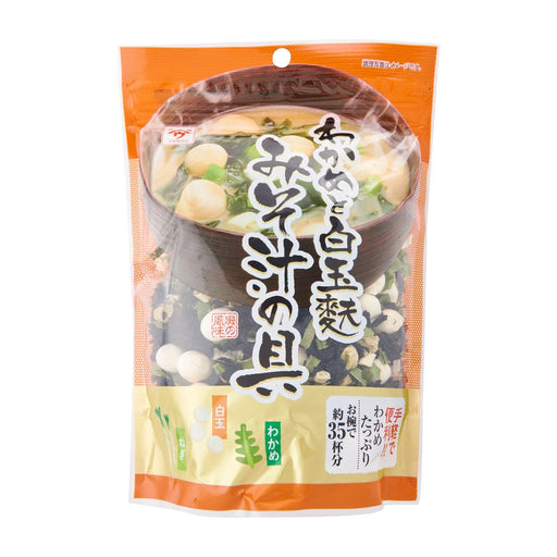 Yamau Wakame Shiratama Fu Miso Shiru No Gu Japanese Miso Soup Ingredients Mix 60g Resealable Standing Pack japanmart.sg 