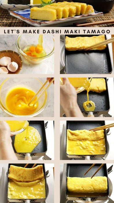 玉子焼き器 Kirei Tamago Yaki Cooking Pan [Slim Type] (8x18cm) Unit Honeydaes - Japan Foods Grocery Online 