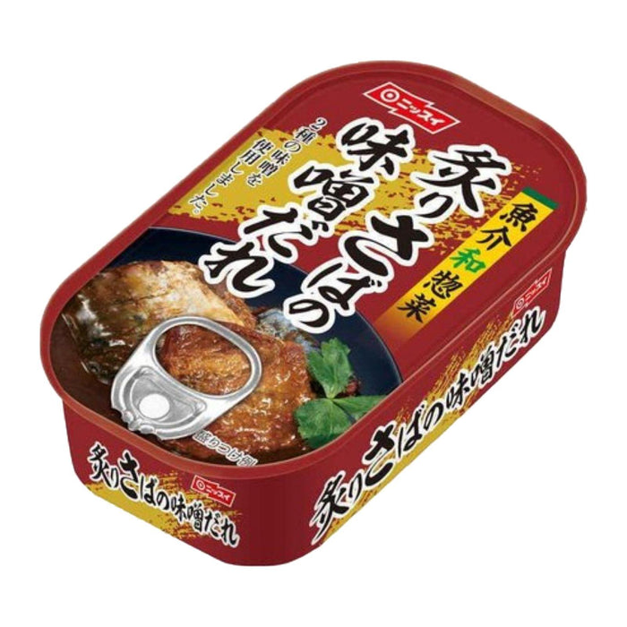 炙りさばの味噌たれ 缶詰 Nissui Aburi Saba No Miso Tare 100g Honeydaes - Japan Foods Grocery Online 
