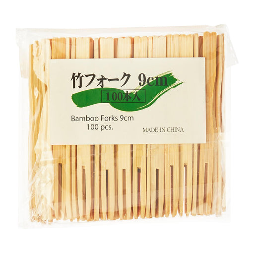 竹フォーク 24cm Kirei Bamboo Fork Utensil 100pcs japanmart.sg 